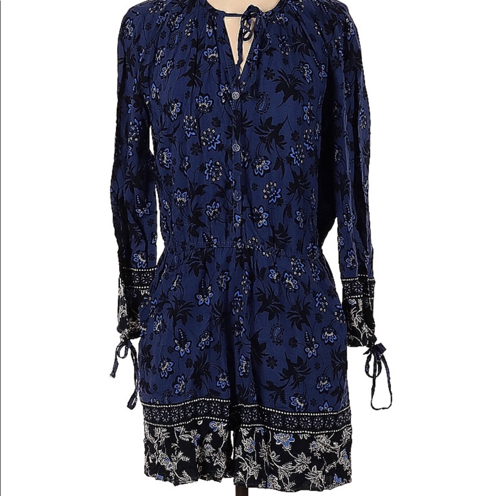 Beachlunchlounge Navy Floral Paisley Romper